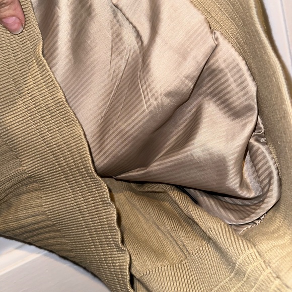 Maxini 80's Kurt Cobain Leather Striped Mens Sweater Size Lg MCM Grandpa Core - Picture 15 of 16